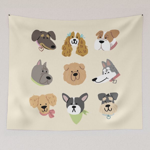 Item preview, Dog Faces Pattern designed and sold by QuackyDoodles.