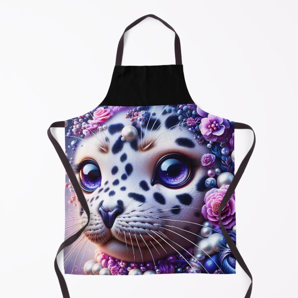 Item preview, Elegancia de foca moteada: retrato floral en primer plano designed and sold by EmeraldeaArt.