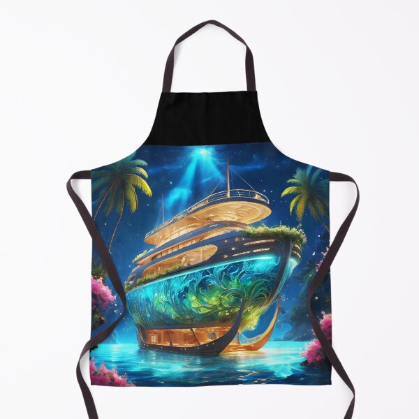Item preview, Floral Fantasy Yacht – Dreamy Sailing Scene designed and sold by EmeraldeaArt.
