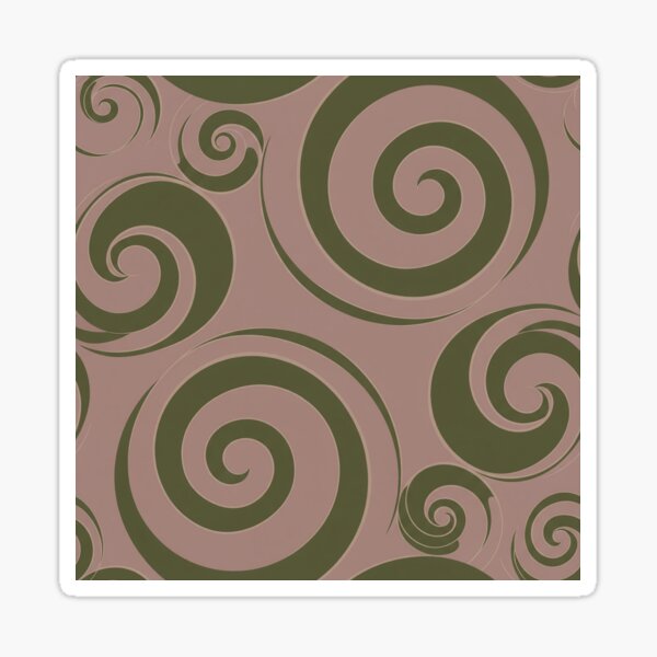 Item preview, Swirls in Dusty Rose and Olive Green designed and sold by Owcomm.