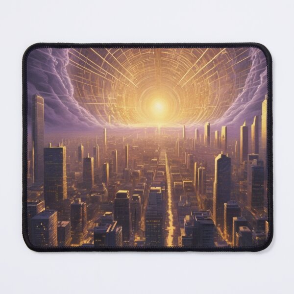 Item preview, Where the familiar cityscape dissolves into a luminous tunnel, a gateway to parallel realities awaits. designed and sold by VA Design.