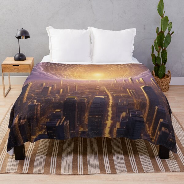 Item preview, Where the familiar cityscape dissolves into a luminous tunnel, a gateway to parallel realities awaits. designed and sold by VA Design.