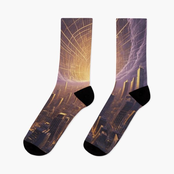 Item preview, Where the familiar cityscape dissolves into a luminous tunnel, a gateway to parallel realities awaits. designed and sold by VA Design.
