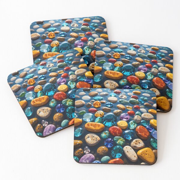 Item preview, Gems and Pebbles in Water – Sparkling Streambed designed and sold by EmeraldeaArt.