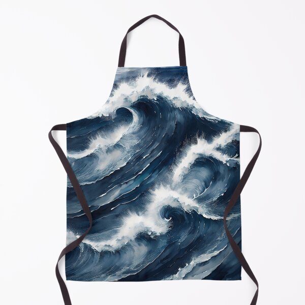 Item preview, Powerful dark blue ocean waves crash and foam, filling the frame with dynamic motion and overwhelming force designed and sold by homydesign.