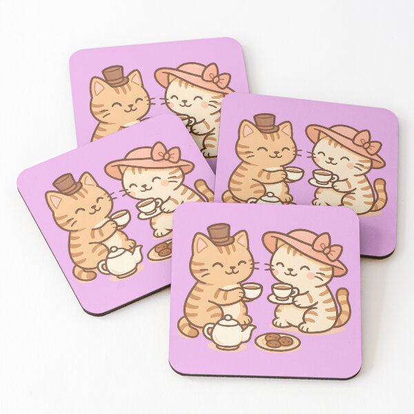 Item preview, Tabby Tea Party designed and sold by LuKreate.