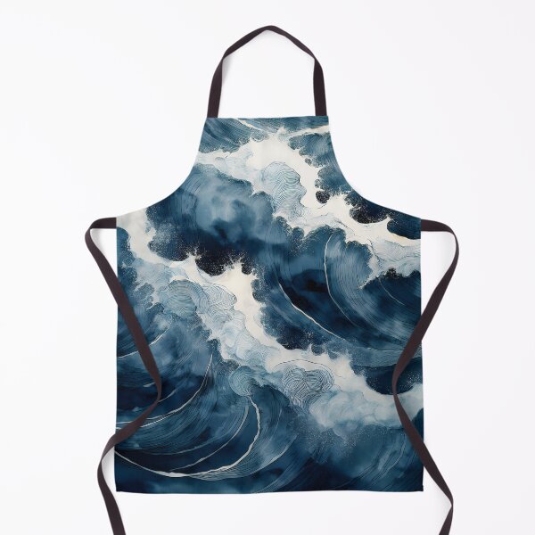 Item preview, Powerful dark blue ocean waves crash and foam, filling the frame with dynamic motion and overwhelming force designed and sold by homydesign.