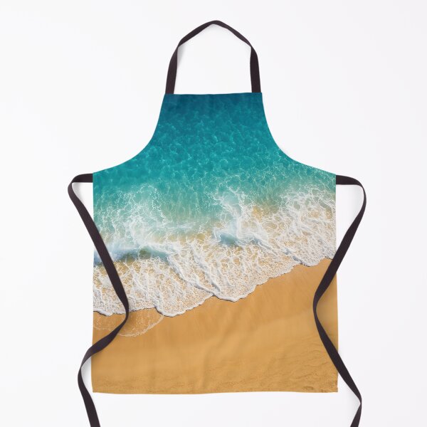 Item preview, Aerial view of a beautiful sandy beach and turquoise ocean with white foamy waves meeting the shore under clear blue water designed and sold by homydesign.