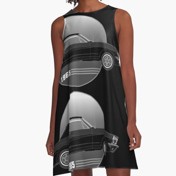 65 Black Ford Mustang A-Line Dress