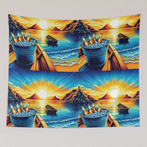 Item preview, Sunset Beers on the Beach designed and sold by EmeraldeaArt.