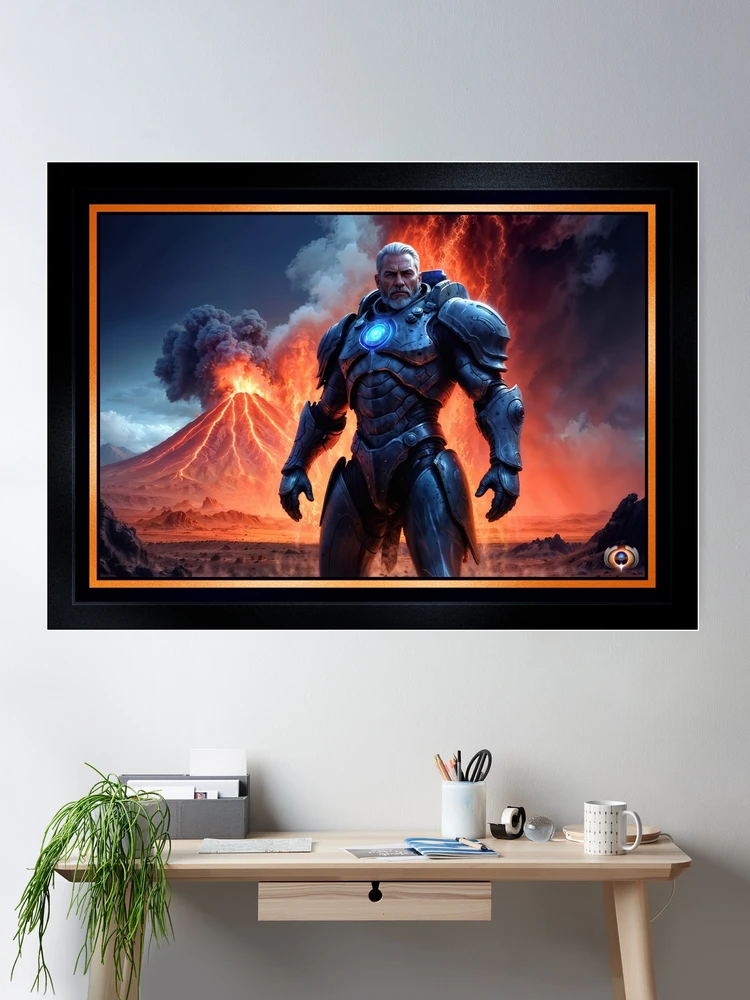 Dramatic Portrait Of Captain Keldor Of The Osmidoridian Empire AI Concept Art by Xzendor7 | Powerful Enigmatic Scene 2 Dramatic Portrait Of Captain Keldor Of The Osmidoridian Empire Entralling AI Concept Art by Xzendor7 Wall Decor Poster Art Print