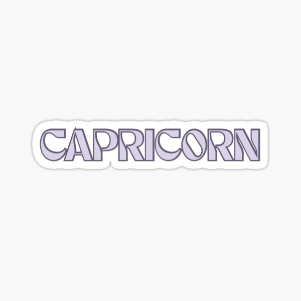 Item preview, Simple Capricorn Text Sticker designed and sold by zodiac-love.