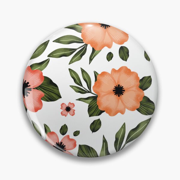 Item preview, Patrón de flores naranjas y rosas designed and sold by Jamildesign.