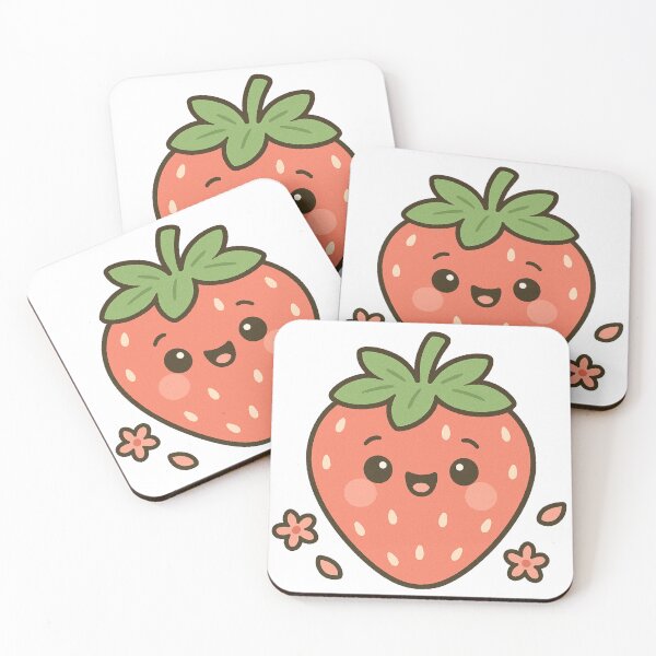 Item preview, Smiling Strawberry Kawaii Fruit designed and sold by OpenArt.