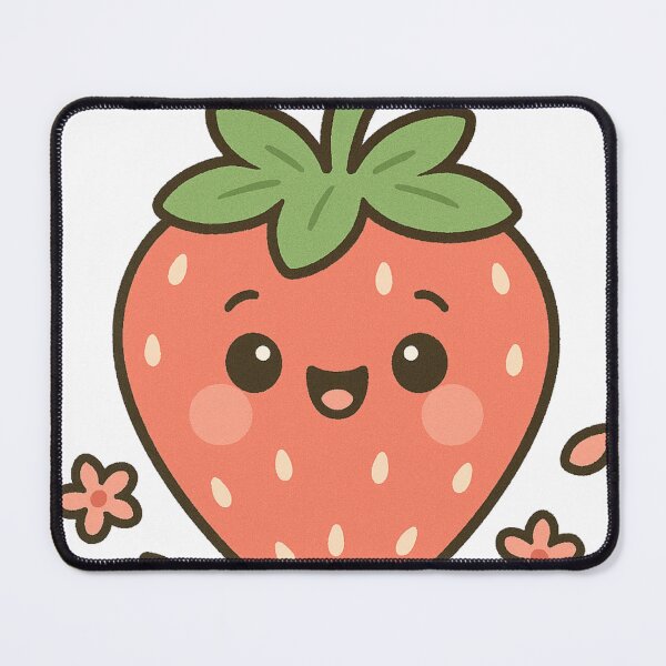 Item preview, Smiling Strawberry Kawaii Fruit designed and sold by OpenArt.