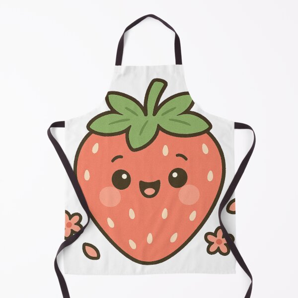 Item preview, Smiling Strawberry Kawaii Fruit designed and sold by OpenArt.