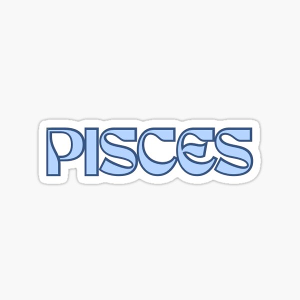 Item preview, Simple Pisces Text Sticker designed and sold by zodiac-love.