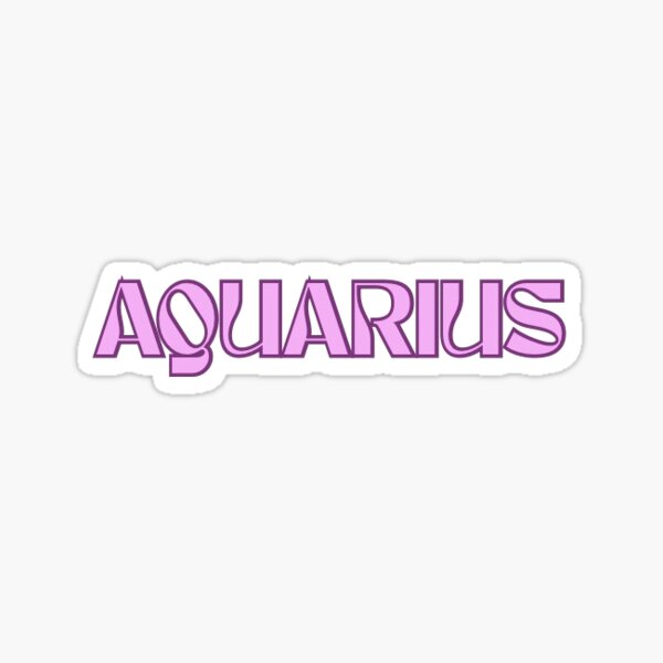 Item preview, Simple Aquarius Text Sticker designed and sold by zodiac-love.