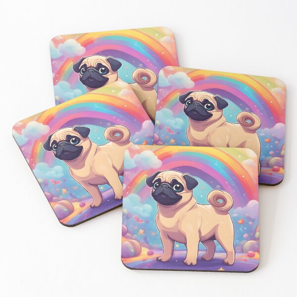 Item preview, Rainbow Pug designed and sold by almadigitalarts.