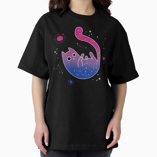 Item preview, Bisexual Cat Space Galaxy LGBT Pride Flag designed and sold by Clara Hollins.
