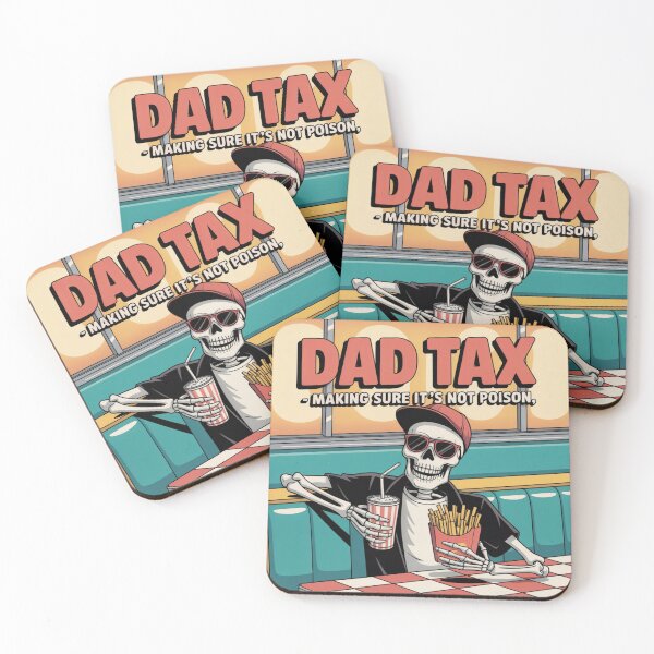 Item preview, Dad Tax Sticker – Funny Skeleton Snack Inspector for Dads designed and sold by grand-shop1.