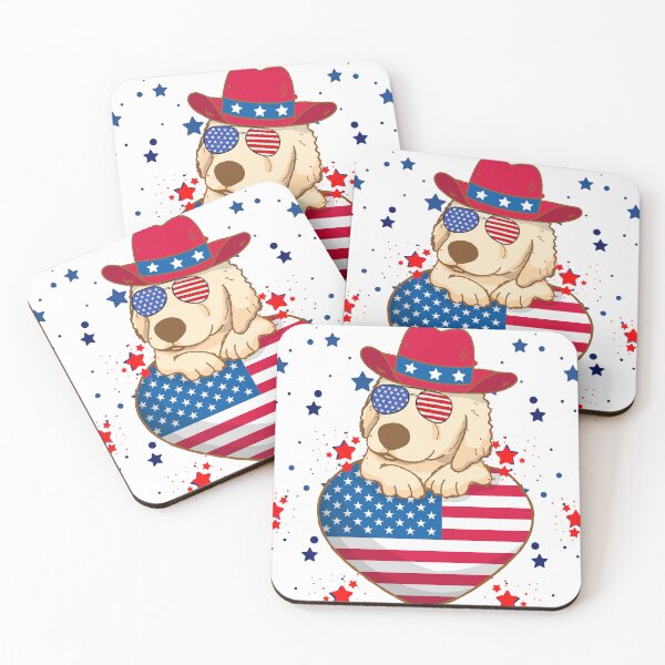 Item preview, Patriotic Golden Retriever Gift - Unique American Dog Art designed and sold by DesignsbySisco.