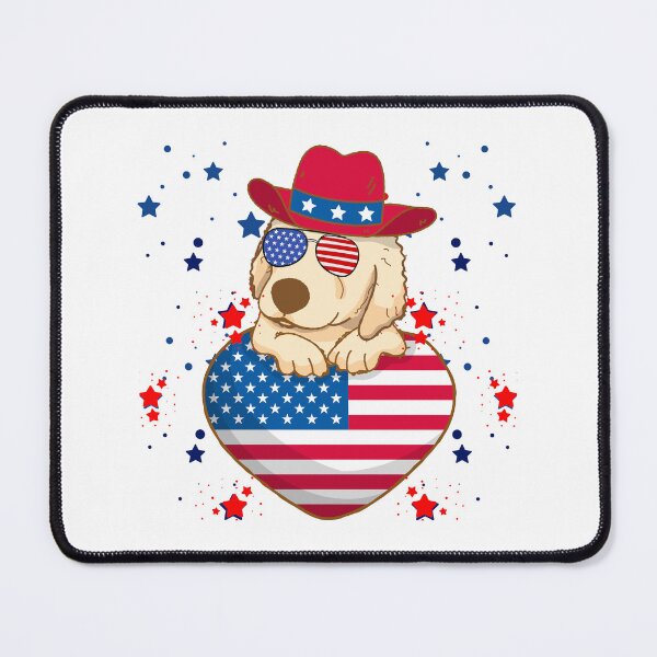 Item preview, Patriotic Golden Retriever Gift - Unique American Dog Art designed and sold by DesignsbySisco.