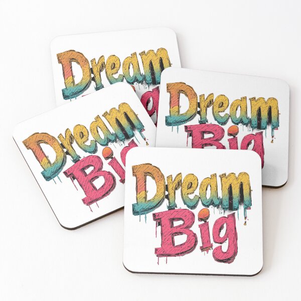 Item preview, Colorful Graffiti-Style Dream Big Typography Art designed and sold by CreativeLarysa.