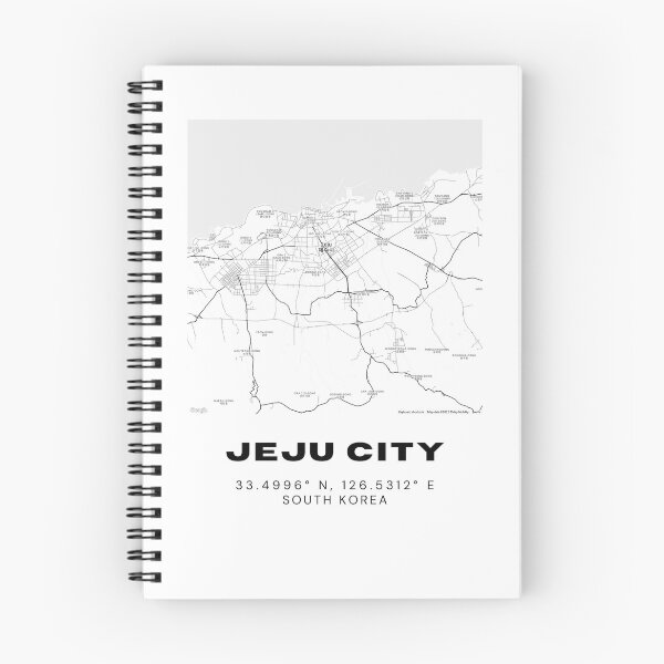 Item preview, Minimalist Jeju City Map – South Korea Island Capital in Black & White designed and sold by RM-Journey.