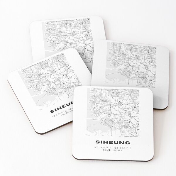 Artikelvorschau, Minimalistische Siheung-Karte – Küstenstadt im südkoreanischen Line-Art-Stil entworfen und verkauft von RM-Journey.