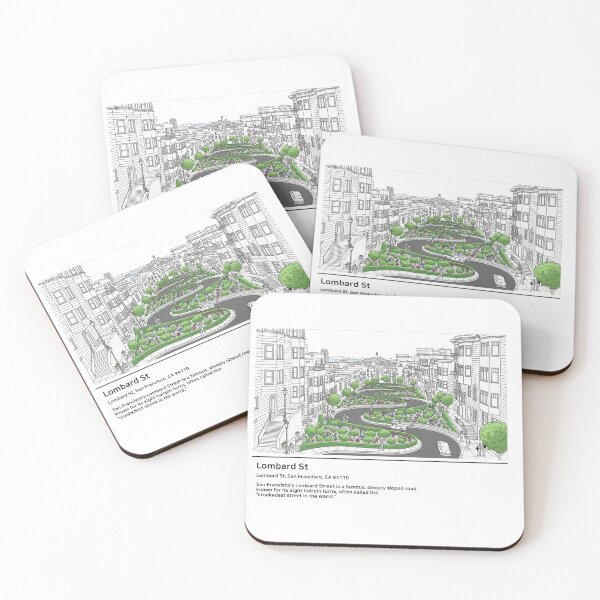Item preview, Scenic Lombard Street Illustration designed and sold by aggibba.