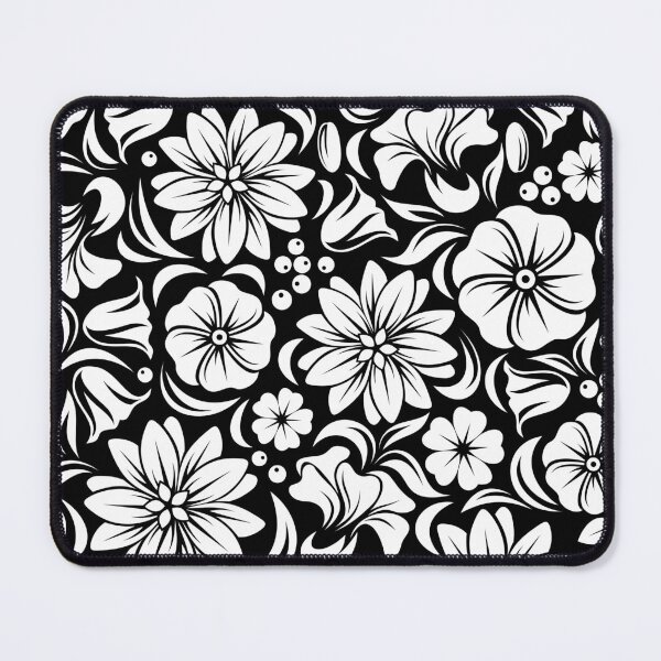 Item preview, Abstract flowers in black and white designed and sold by PRIYASENdeigns.