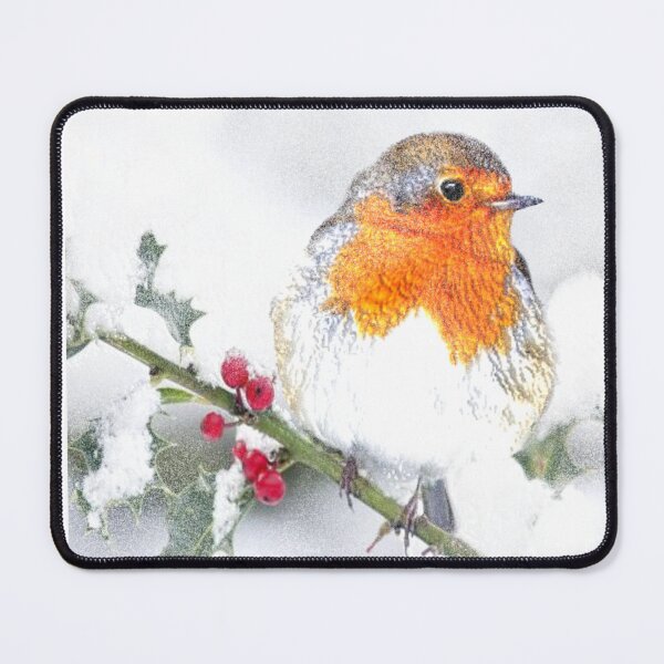 Item preview, European English Robin Bird Winter designed and sold by countrymouse.