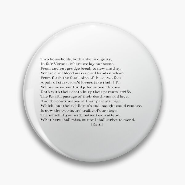 Item preview, Romeo and Juliet- Prologue designed and sold by ChandlerLasch.