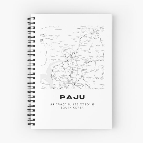 Item preview, Minimalist Paju Map – Border City of South Korea in Modern Black & White designed and sold by RM-Journey.