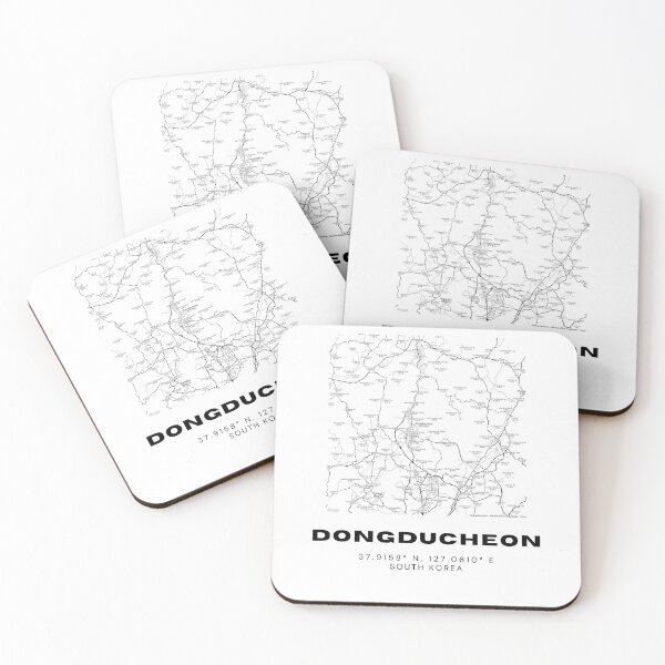 Item preview, Minimalist Dongducheon Map – Northern South Korea City in Line Art Style designed and sold by RM-Journey.