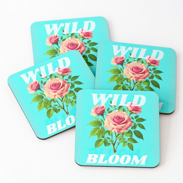 Item preview,  Wild Bloom: Vibrant Pink Roses on Bright Teal designed and sold by Real Love.