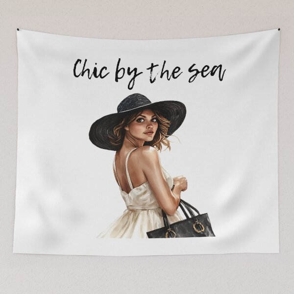 Item preview, Chic by the Sea – Coastal Fashion Girl designed and sold by Ela-graphicwiz.