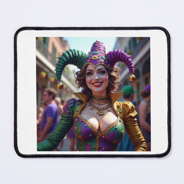 Item preview, Large Print Female Jester Mardi Gras Series designed and sold by JWCEnterprises.