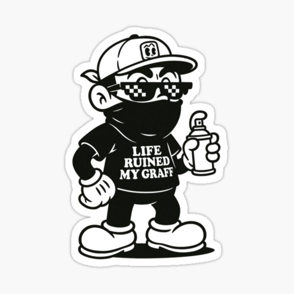 Aperçu de l'œuvre LA VIE A RUINÉ MON MEC GRAFF créée et vendue par Jeusy Graff.
