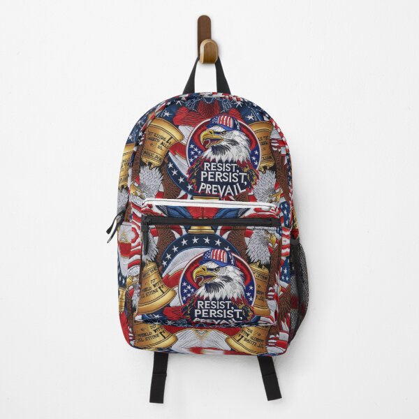 Item preview, RESIST PERSIST PREVAIL USA Embroidered Eagle Design Patriotic Strength and Freedom designed and sold by ArtDesignTp.