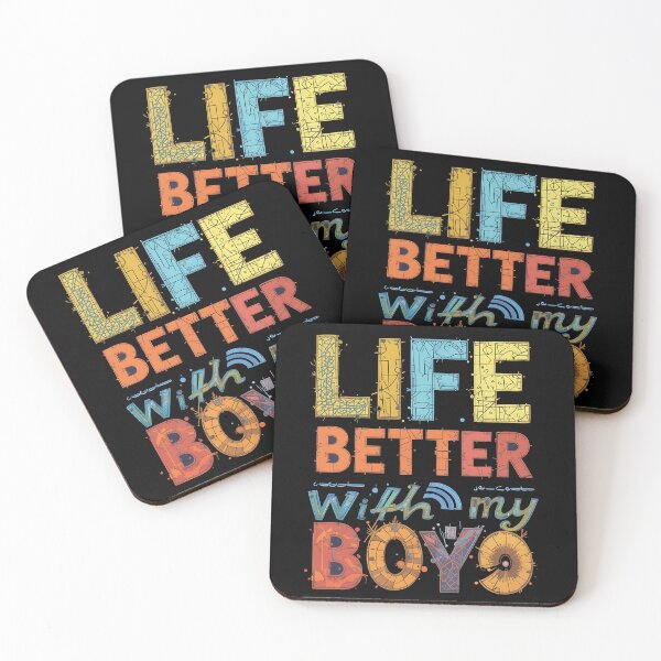 Item preview, Life Is Better With My Boys – Family Quote Typography Design designed and sold by harry mac.