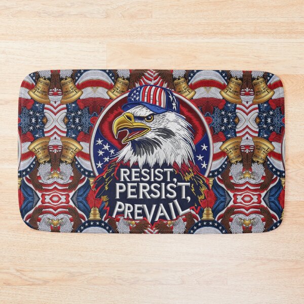 Item preview, RESIST PERSIST PREVAIL USA Embroidered Eagle Design  Patriotic Strength and Freedom designed and sold by ArtDesignTp.