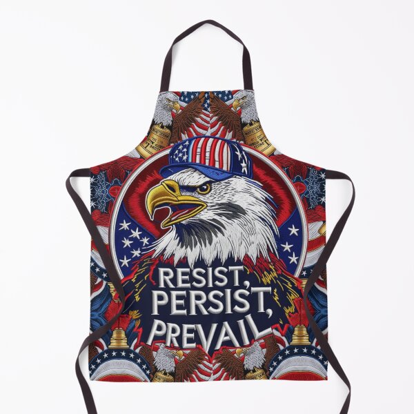 Item preview, RESIST PERSIST PREVAIL USA Embroidered Eagle Design  Patriotic Strength and Freedom designed and sold by ArtDesignTp.