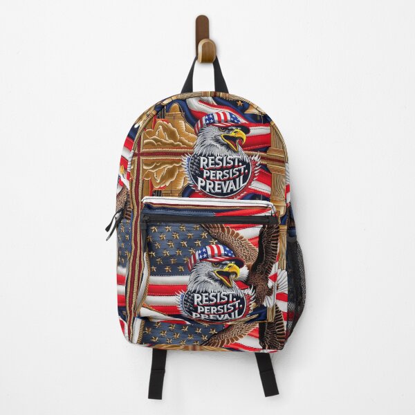 Item preview, RESIST PERSIST PREVAIL USA Embroidered Eagle Design Patriotic Strength and Freedom designed and sold by ArtDesignTp.