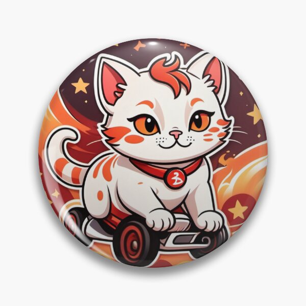 Item preview, Blazing Fiery Skater Cat designed and sold by Senifly.