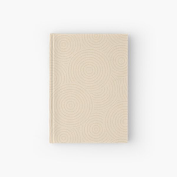 Minimal Spiral Circles – Beige Geometric Pattern Hardcover Journal