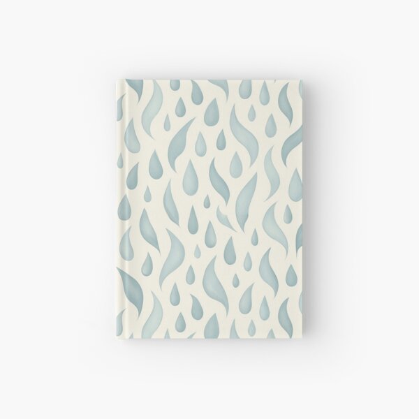 Teardrop Rain Watercolor Pattern Hardcover Journal