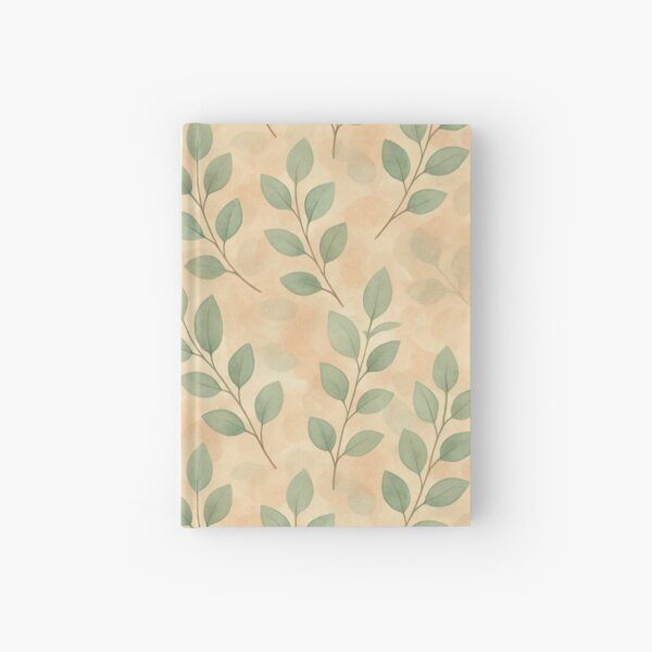 Eucalyptus Branches Watercolor Pattern Hardcover Journal