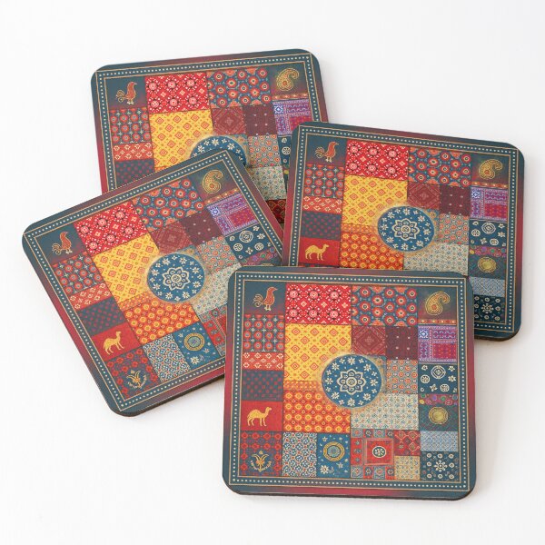 Item preview, Desi Folk Textile Collage designed and sold by HusnMir.